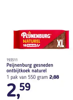Van Hoeckel Peijnenburg gesneden ontbijtkoek naturel aanbieding