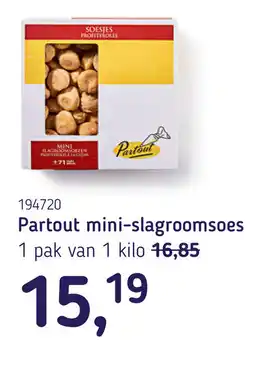 Van Hoeckel Partout mini-slagroomsoes aanbieding