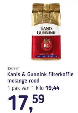 Van Hoeckel Kanis & Gunnink filterkoffie melange rood aanbieding