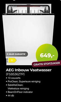 EP Beerepoot AEG Inbouw Vaatwasser aanbieding