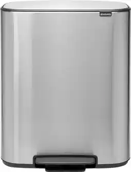 Coolblue Brabantia Bo Pedal Bin 2 x 30 Liter Rvs Fingerprint Proof aanbieding