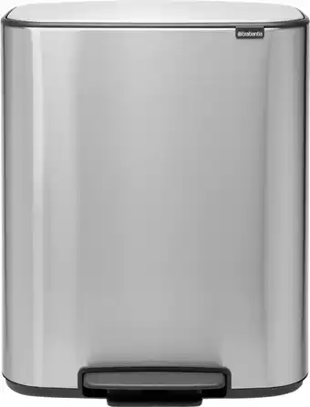 Coolblue Brabantia Bo Pedal Bin 2 x 30 Liter Rvs Fingerprint Proof aanbieding