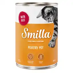 Zooplus 24x400g Gevogelte- en Vispannetje Mals Gevogelte met Rund Smilla Kattenvoer aanbieding