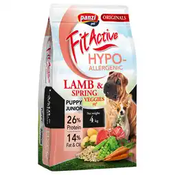 Zooplus 2x 4kg FitActive Originals Puppy Hypoallergenic Lam hondenvoer droog aanbieding