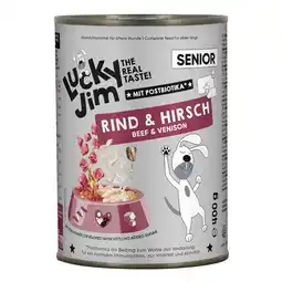 Zooplus Voordeelpakket: 24x400g Lucky Jim Senior Rund & Hert natvoer voor honden aanbieding