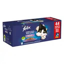 Zooplus Economy pack 88x85g Felix Zo goed als het eruitziet zakjes natvoer kip, zalm, kabeljauw, eend aanbieding