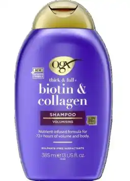 De Online Drogist OGX Biotin & Collagen Shampoo aanbieding
