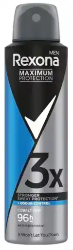 De Online Drogist Rexona Men Maximum Protection Cobalt Dry Deodorant Spray aanbieding