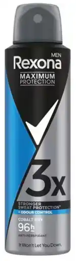 De Online Drogist Rexona Men Maximum Protection Cobalt Dry Deodorant Spray aanbieding