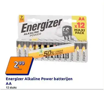Action Energizer Alkaline Power batterijen AA aanbieding