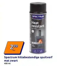 Action Spectrum hittebestendige spuitverf mat zwart aanbieding