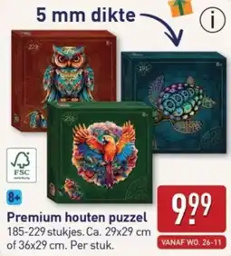 ALDI Premium houten puzzel aanbieding