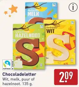 ALDI Chocoladeletter aanbieding