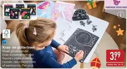 ALDI Kras en glitterboek aanbieding