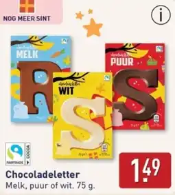 ALDI Chocoladeletter aanbieding