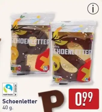 ALDI Schoenletter aanbieding