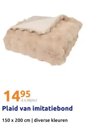 Action Plaid van imitatiebond aanbieding