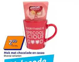 Action Mok met chocolade en cacao aanbieding