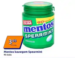 Action Mentos kauwgom Spearmint aanbieding