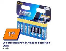Action A-Force High Power Alkaline batterijen AAA aanbieding