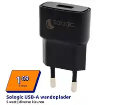 Action Sologic USB-A wandoplader aanbieding
