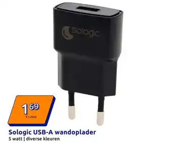 Action Sologic USB-A wandoplader aanbieding