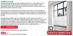 Kluswijs Dubbele plissé aanbieding