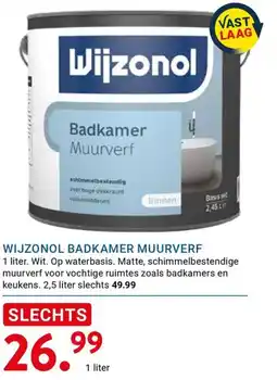 Kluswijs Wijzonol badkamer muurverf aanbieding