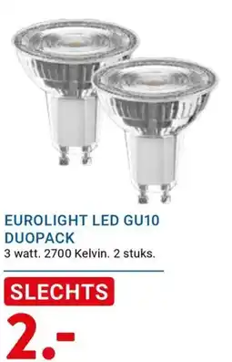 Kluswijs Eurolight LED GU10 duopack aanbieding