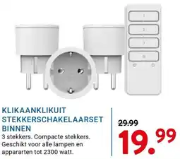 Kluswijs Klikaanklikuit stekkerschakelaarset binnen aanbieding