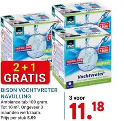 Kluswijs Bison vochtvreter navulling aanbieding