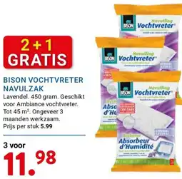 Kluswijs Bison vochtvreter navulzak aanbieding