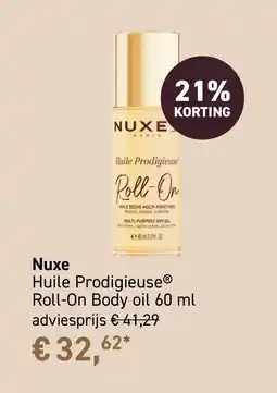 Mooi parfumerie Nuxe Huile Prodigieuse Roll-On Body oil aanbieding