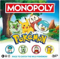Amazon Monopoly Pokémon-editie, bordspel - Engelse versie aanbieding