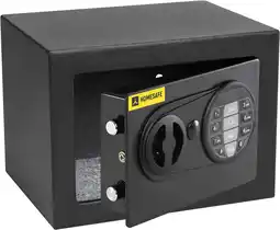 Amazon Homesafe HV17E kluis met elektronisch slot, 17 x 23 x 17 cm (h x b x d), carbon satijn zwart aanbieding