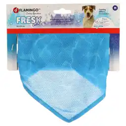 Zooplus Flamingo koelbandana Fresk Inou, blauw maat M 70x25cm hond aanbieding