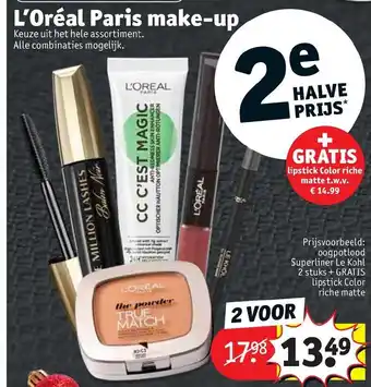 Kruidvat L'Oreal Paris make-up aanbieding