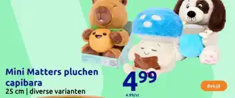 Action Mini Matters pluchen capibara aanbieding