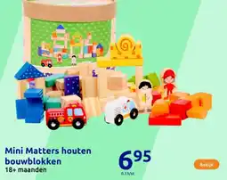 Action Mini Matters houten bouwblokken aanbieding
