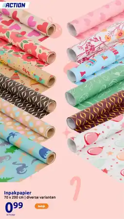 Action Inpakpapier aanbieding