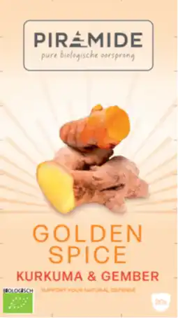 De Online Drogist Piramide Golden Spice Kurkuma & Gember Thee aanbieding