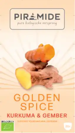 De Online Drogist Piramide Golden Spice Kurkuma & Gember Thee aanbieding