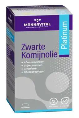 De Online Drogist MannaVital Zwarte Komijnolie Platinum aanbieding