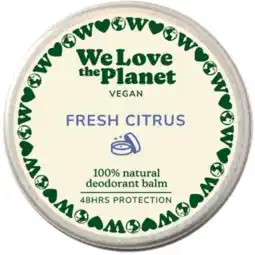 De Online Drogist We Love The Planet Fresh Citrus Deodorant Balm aanbieding