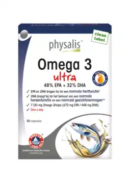 De Online Drogist Physalis Omega 3 Ultra Capsules aanbieding