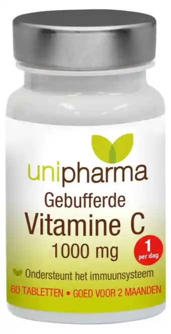 De Online Drogist Unipharma Gebufferde Vitamine C 1000mg Tabletten aanbieding