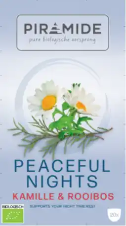De Online Drogist Piramide Peaceful Nights Kamille & Rooibos Thee aanbieding