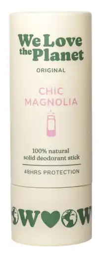 De Online Drogist We Love The Planet Chic Magnolia Deodorant Stick aanbieding