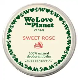 De Online Drogist We Love The Planet Sweet Rose Deodorant Balm aanbieding