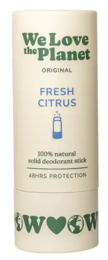 De Online Drogist We Love The Planet Fresh Citrus Deodorant Stick aanbieding
